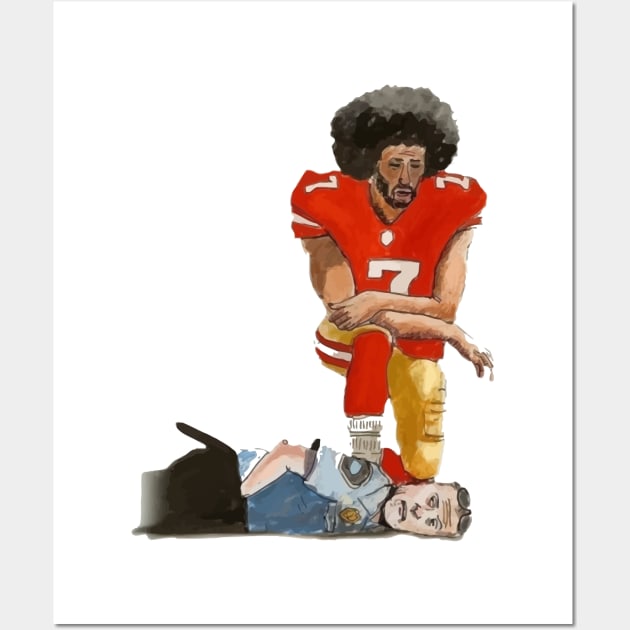 Colin Kaepernick - Derek Chauvin Wall Art by Nashida Said